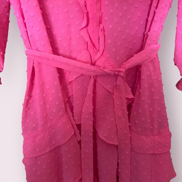Saloni Tilly Pink Ruffle Mini Dress - Picture 5 of 6